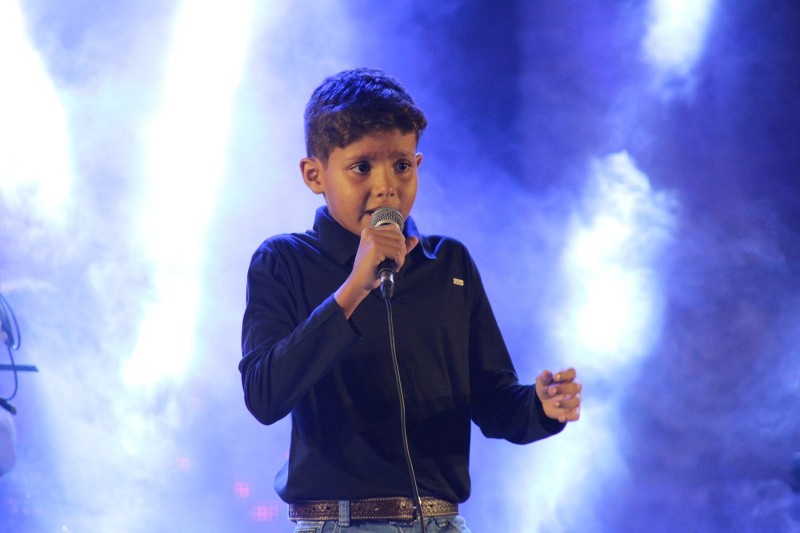 Luiz Miguel, vencedor do Festival Kids de Música 2023 (Foto: Júnior Lopes