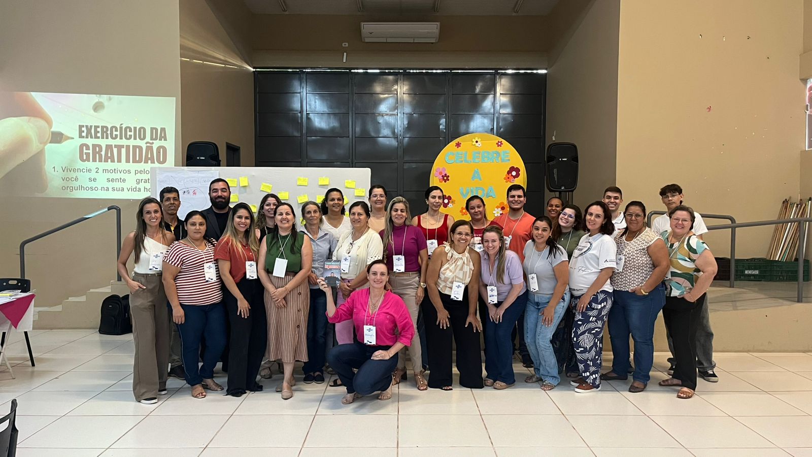 Equipe da Assistência Social presente no evento. Foto: Cedida